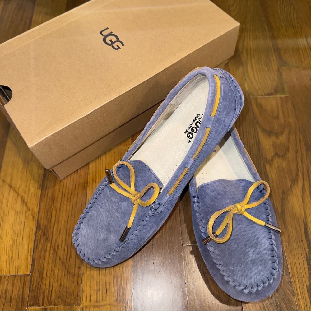 UGG Women's Moccasin Loafers in Blue Suede
